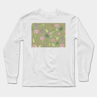 festive watercolor flowers 6 Long Sleeve T-Shirt